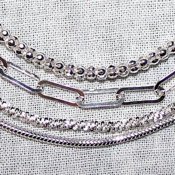 Sterling 950 Silver Milor Multi Chain Layered Necklace 30 Grams - Picture 2 of 7